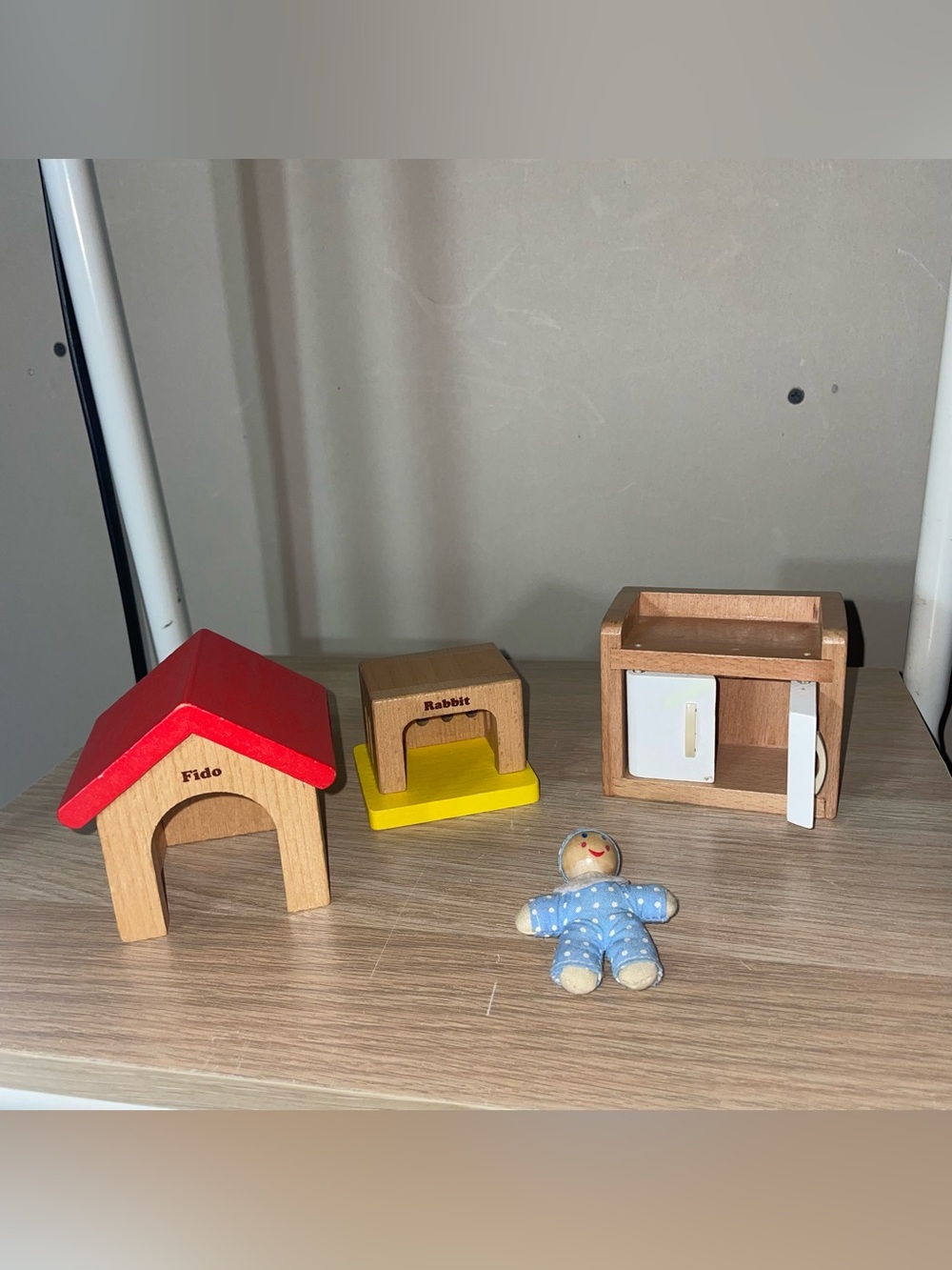 Hape Wooden Toy baby, change table ,Pet House mixed bundle